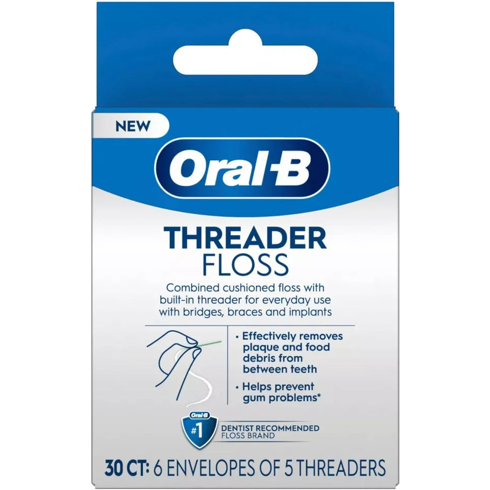 Oral-B Glide Threader Floss pack of 4 - front view