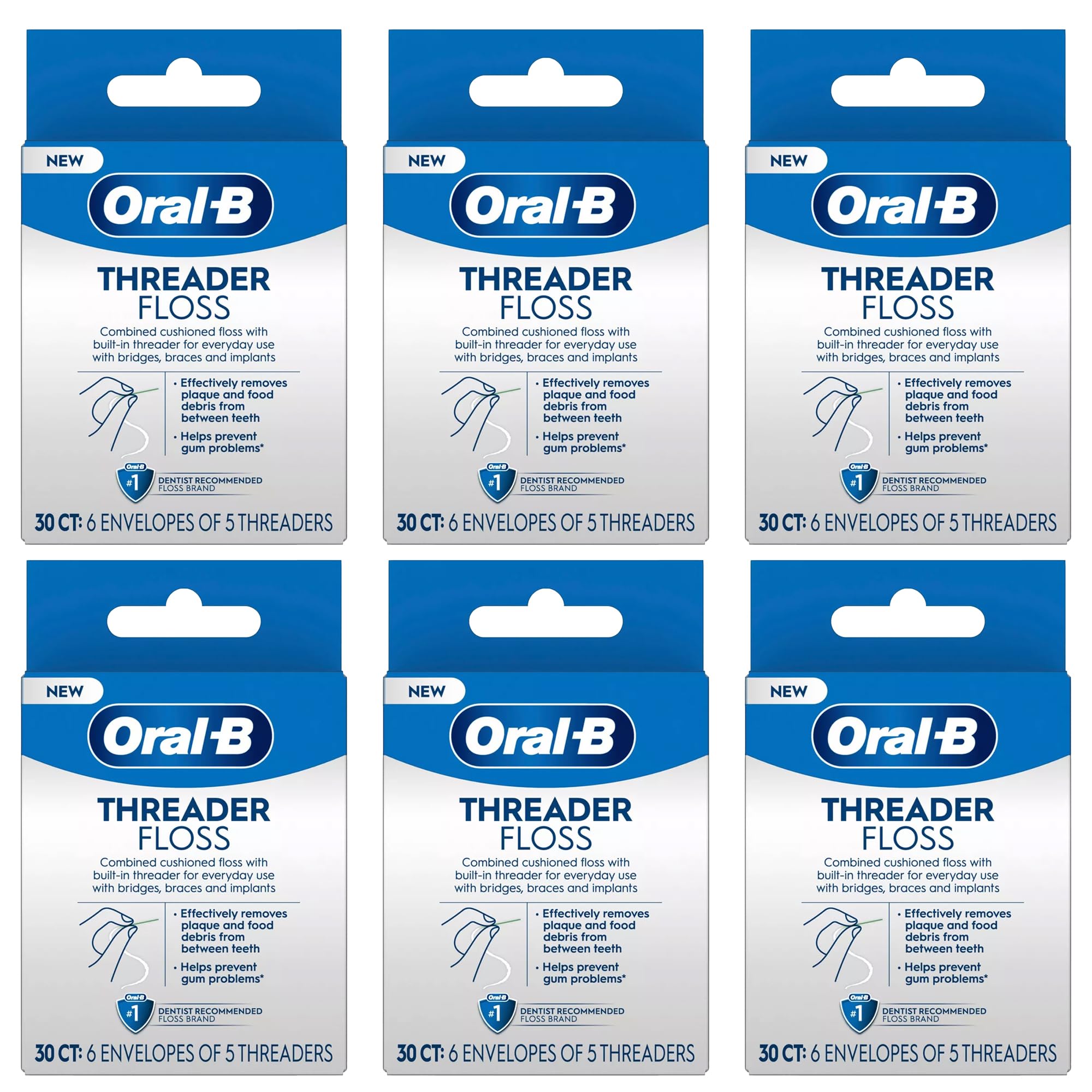 Box and floss packaging of Oral-B Glide Threader Floss