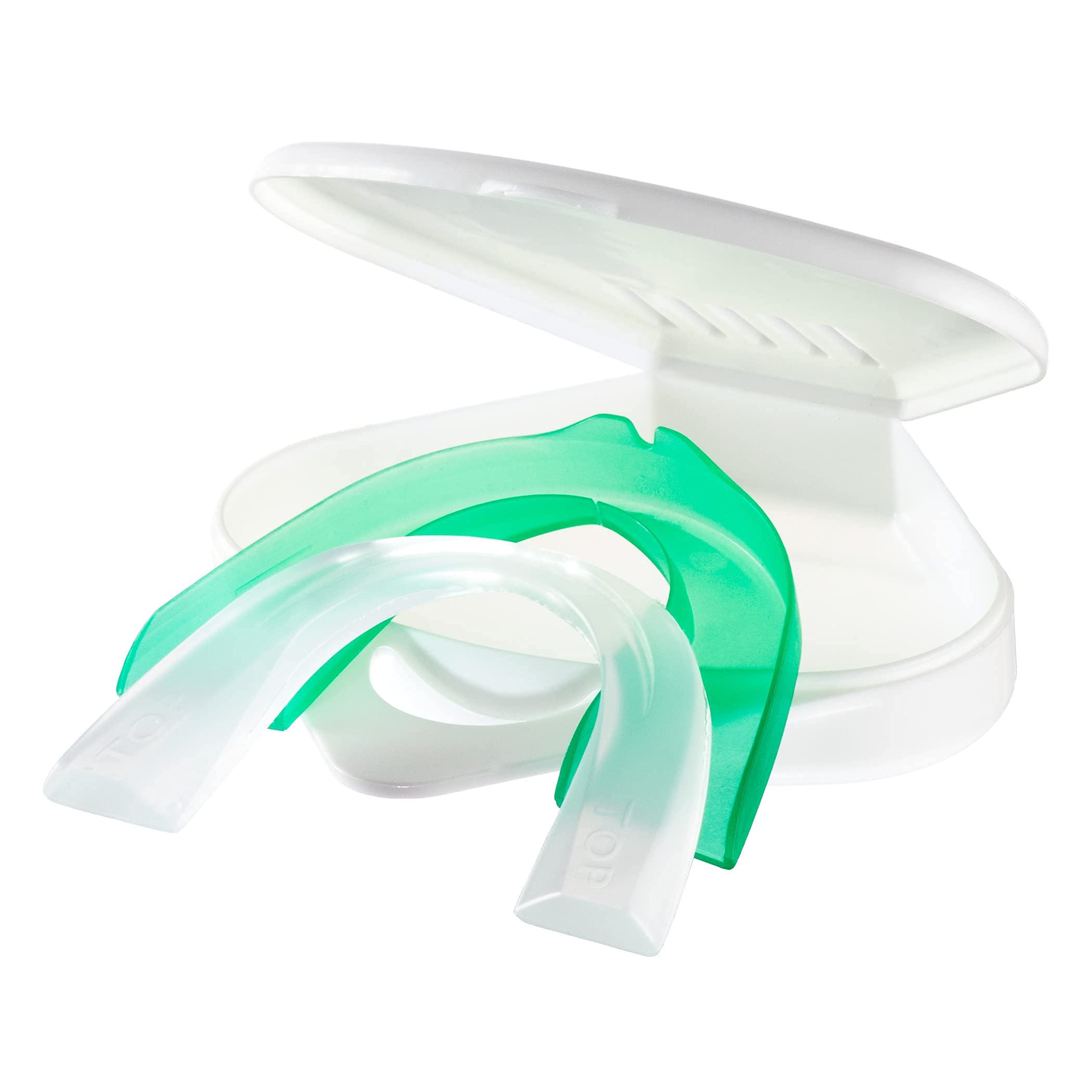 Guard includes impression tray and storage case with Oral-B night guard kit.