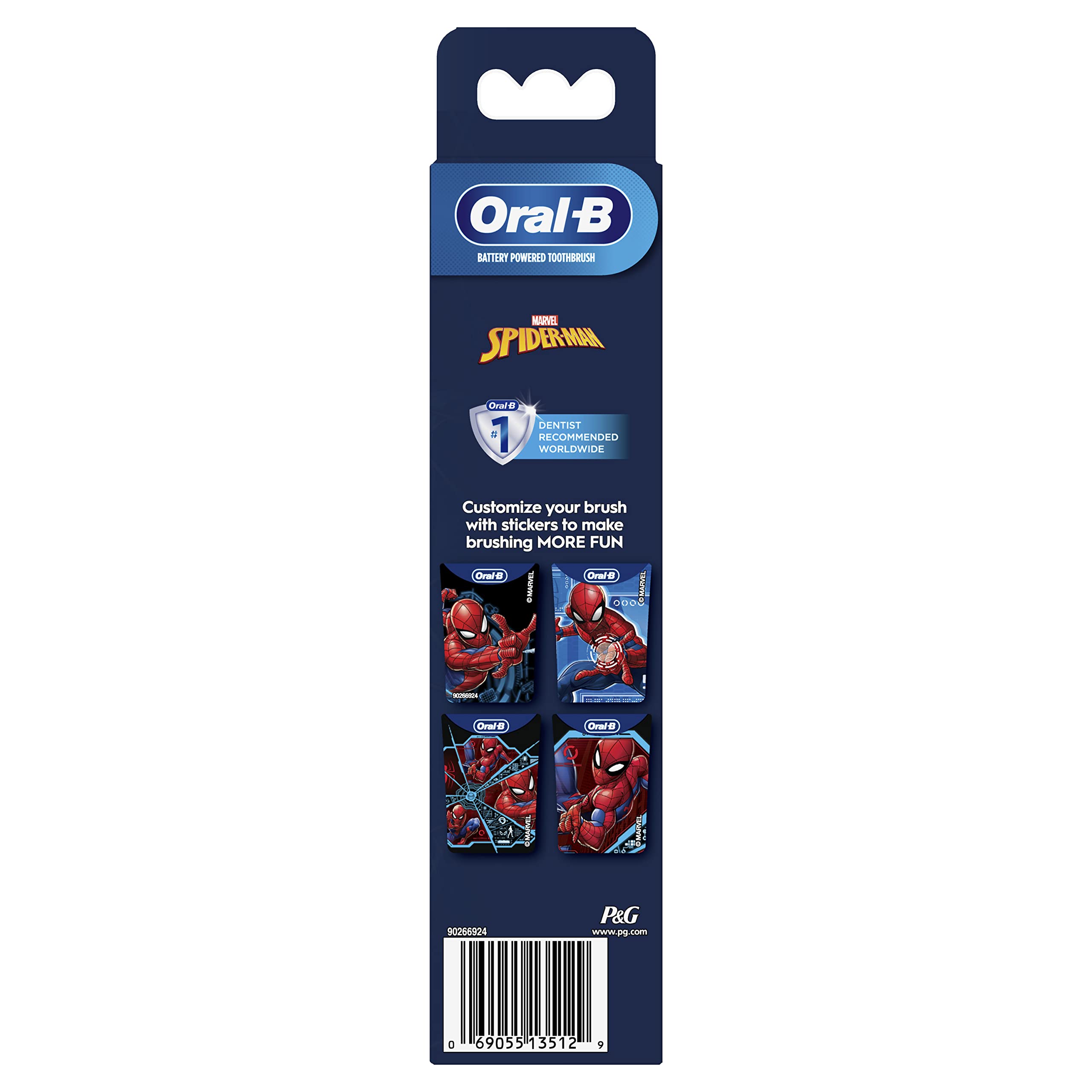 Packaging image for Oral-B Kids Spider-Man toothbrush