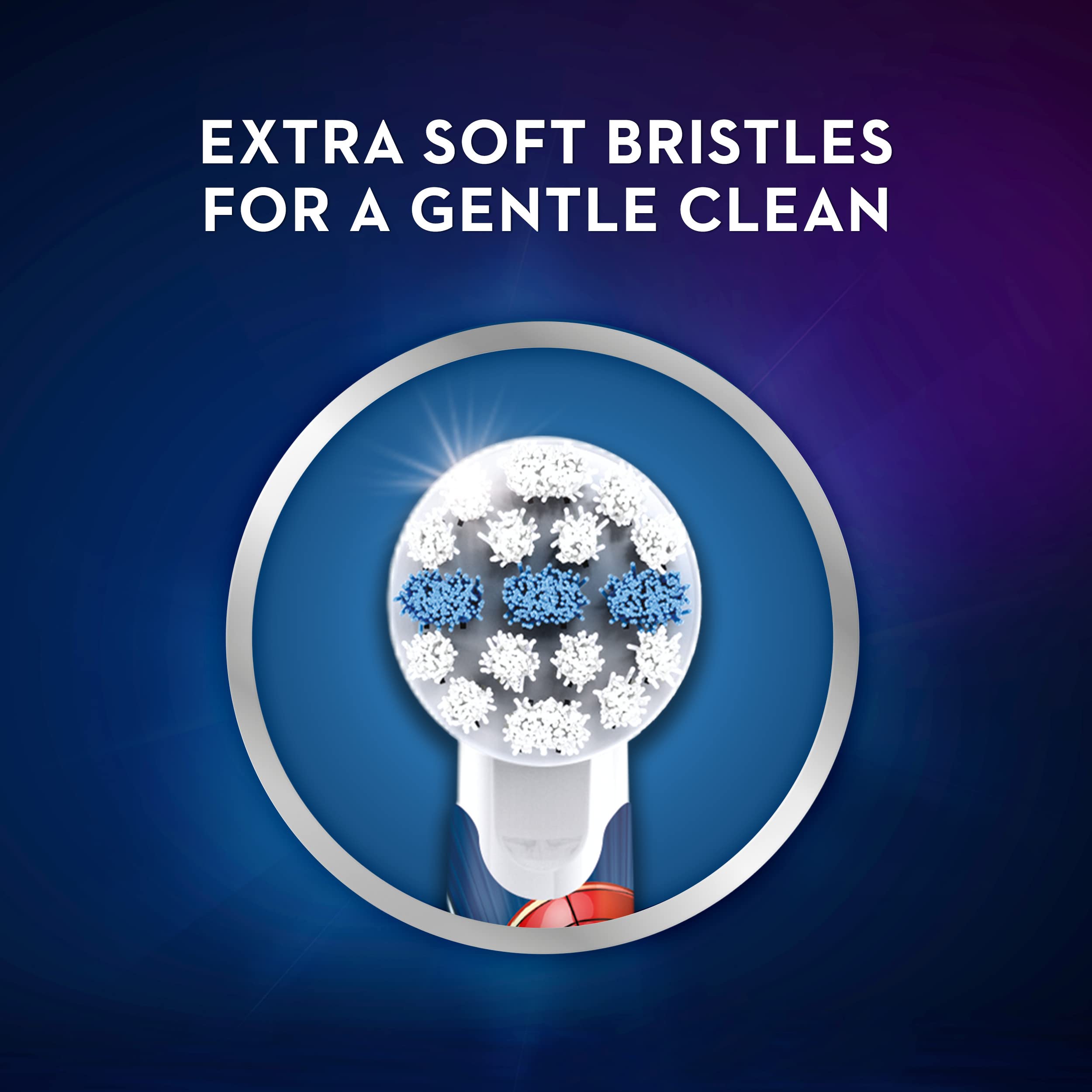 Extra soft Spider-Man bristles for gentle gums