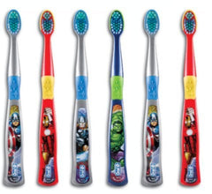 Front view of Oral-B Kids Spider-Man toothbrush pack of 6