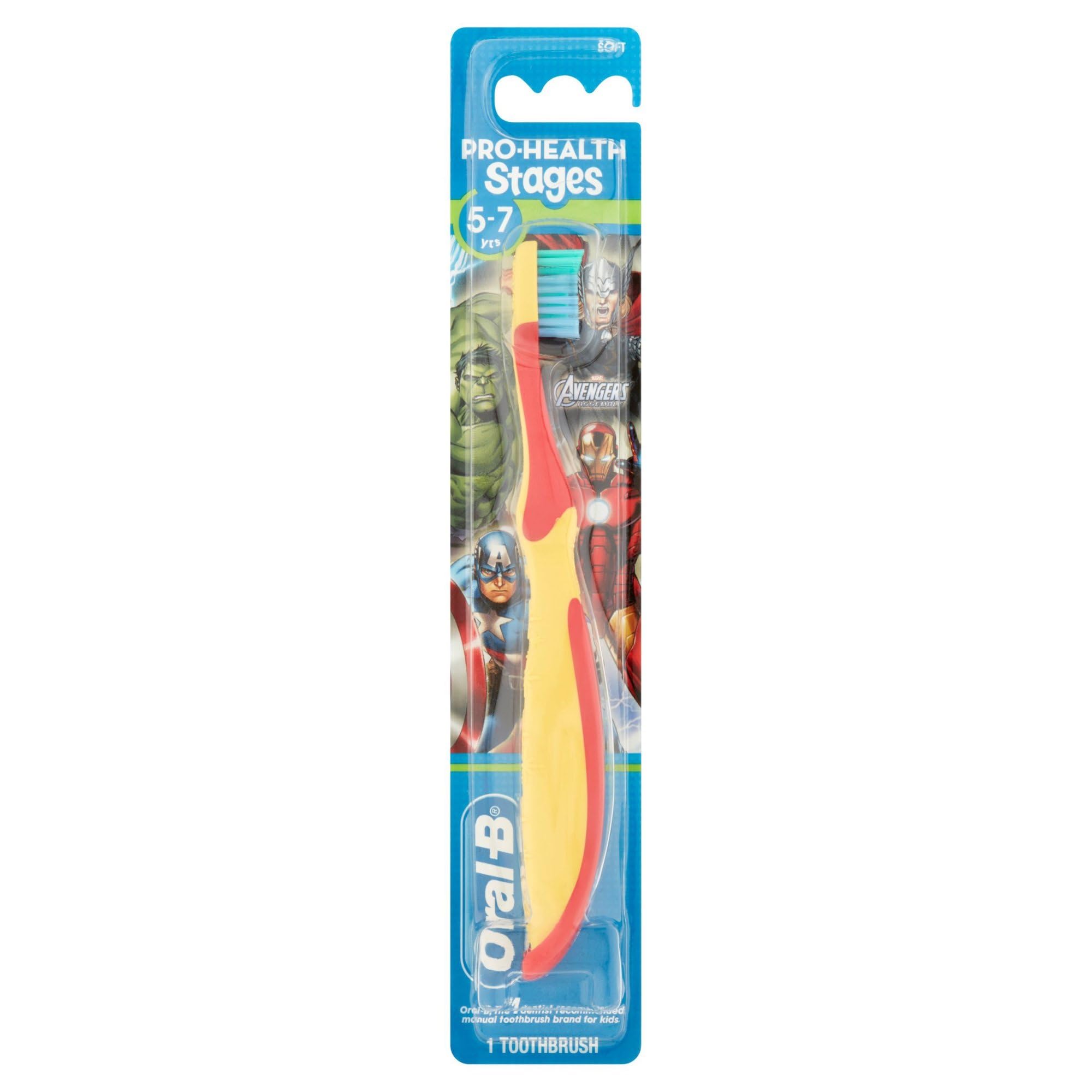 Side view showing Spider-Man graphic on the toothbrush