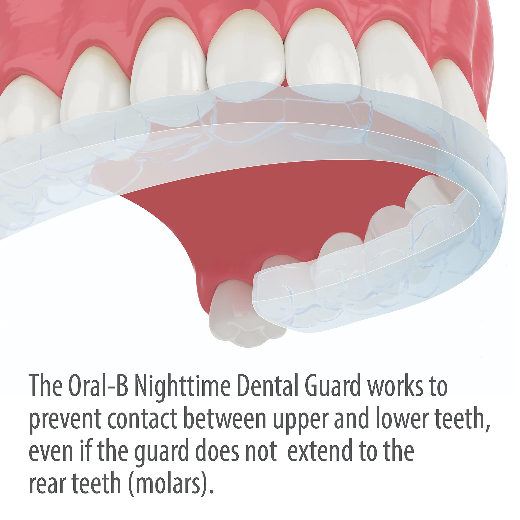 US-made BPA-free Oral-B dental guard packaging and materials.