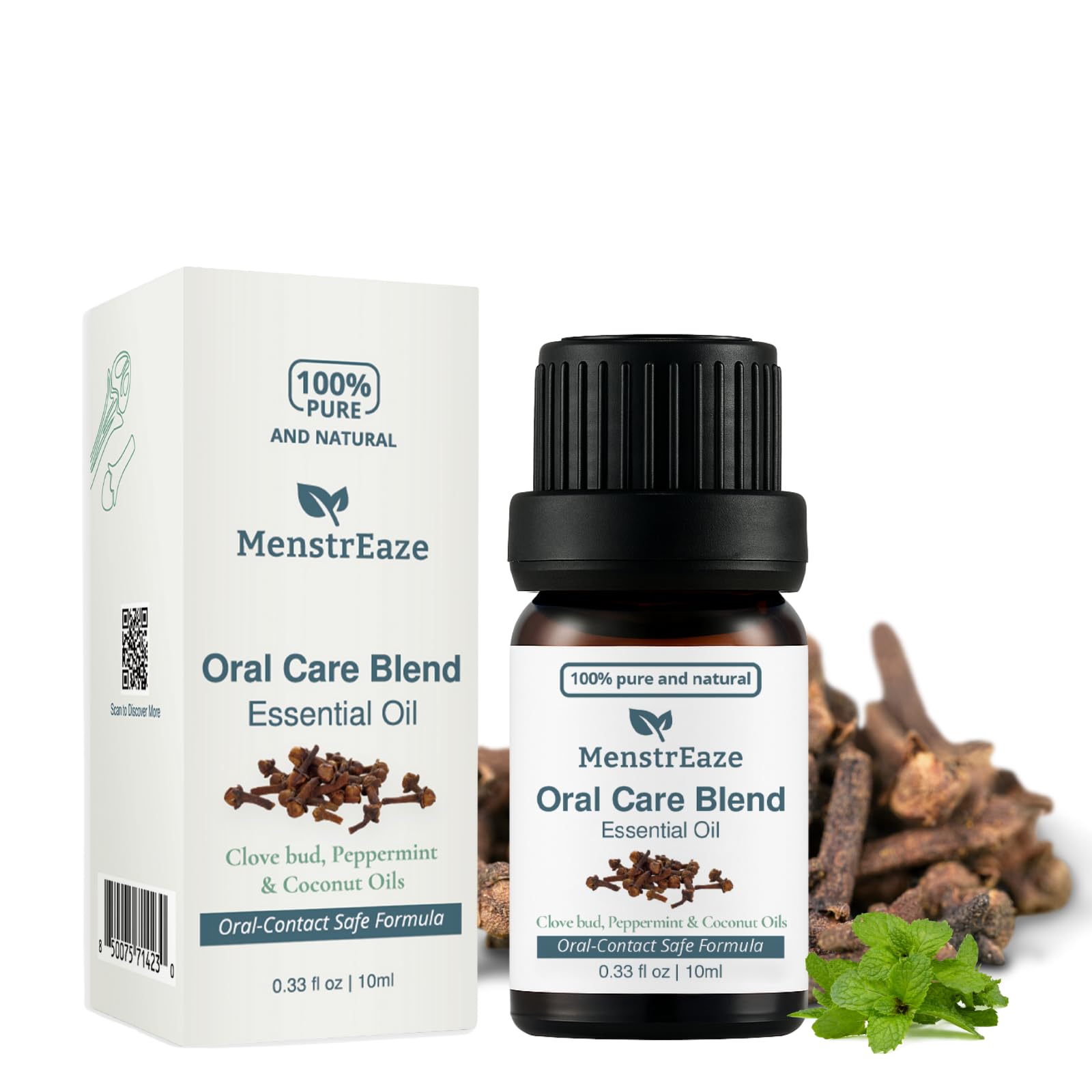 Oral Care Blend bottle with clove bud and peppermint oils