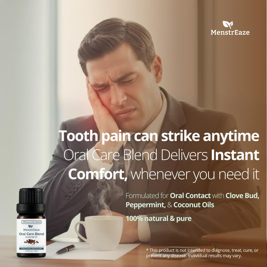 Clove bud and peppermint essential oils for oral care blend