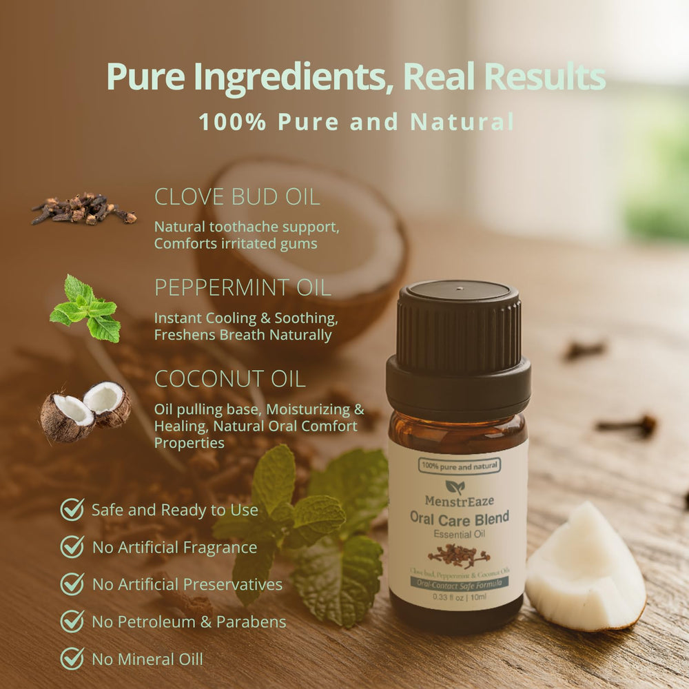 Travel-sized bottle of Oral Care Blend