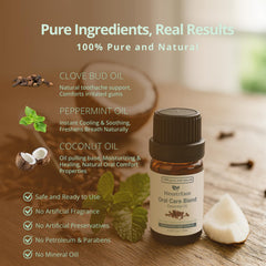 Travel-sized bottle of Oral Care Blend