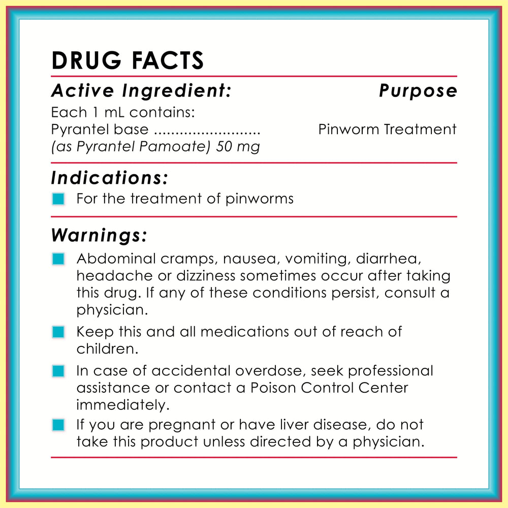 Oral-Pro Pyrantel Pamoate 32 oz bottle label close-up