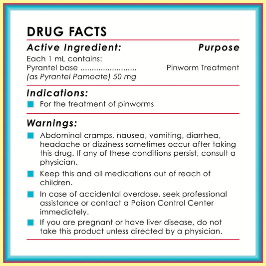 Oral-Pro Pyrantel Pamoate 32 oz bottle label close-up