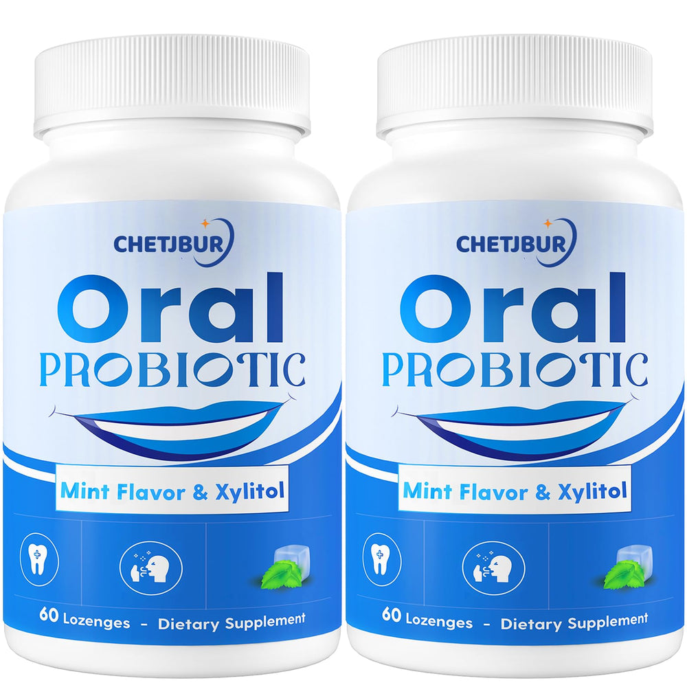 Front view of Oral Probiotics bottle with M18 and A12