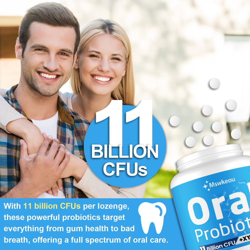 Graphic depicting seven probiotic strains used in the formula