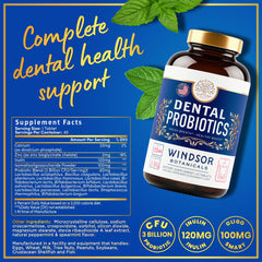 Packaging with probiotic tablets arranged nearby