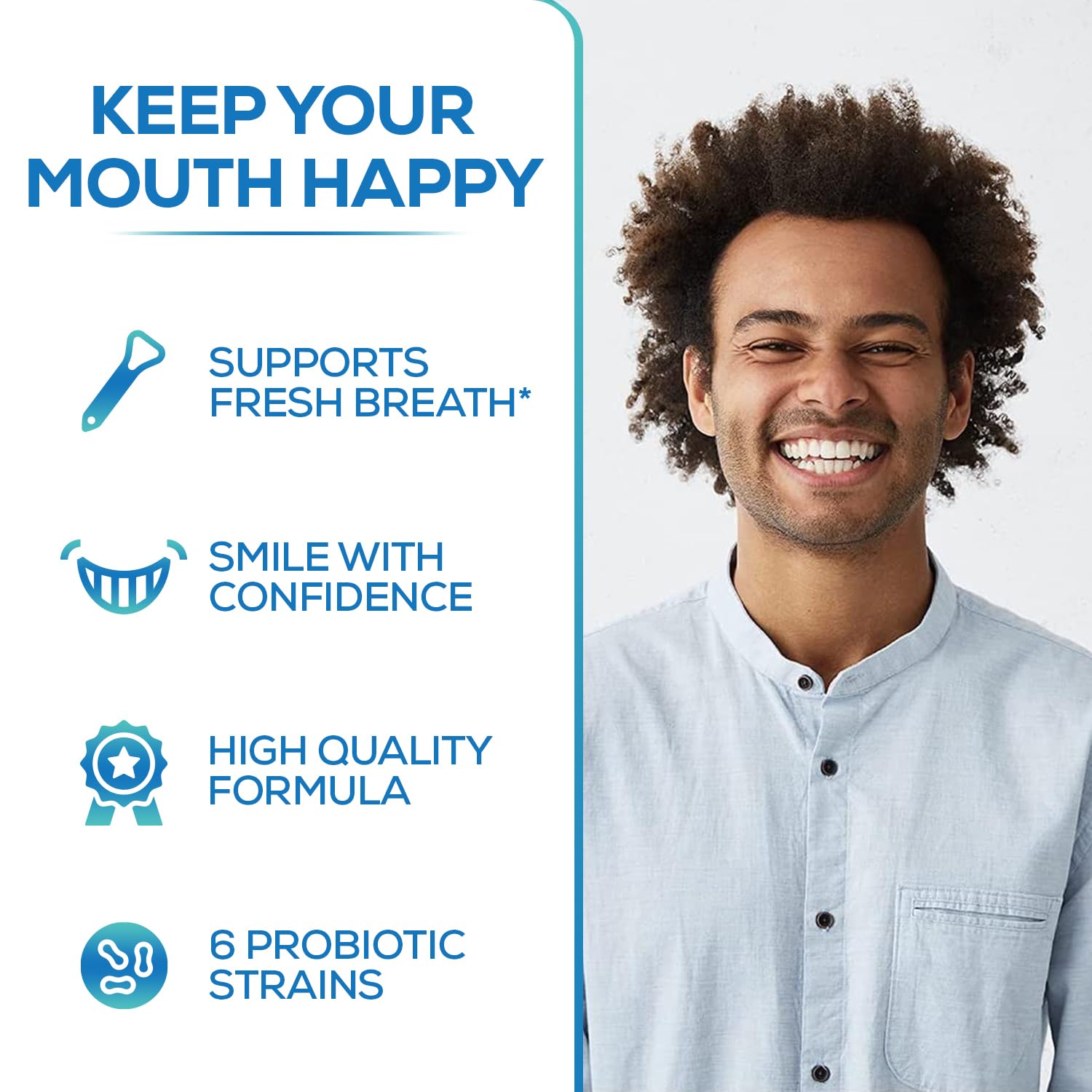 Mint-flavored probiotic chewables displayed
