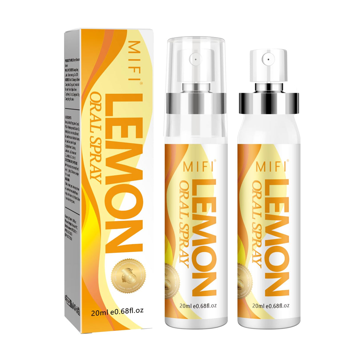 Oral Spray Lemon Flavor 20ml bottle - front view