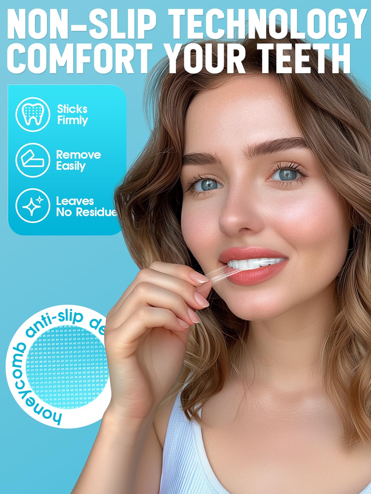Mint-flavored whitening strips