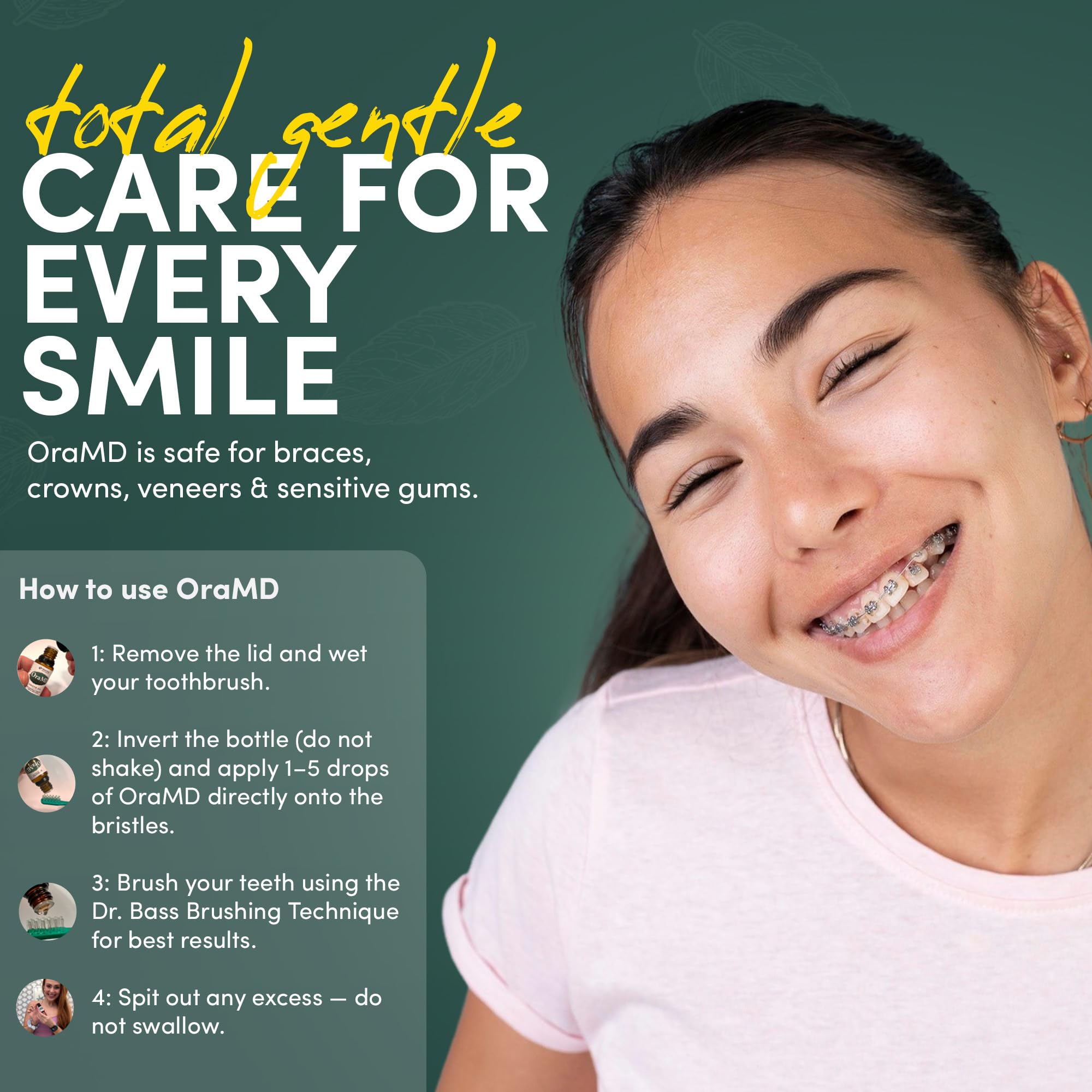 OraMD used as a mouthwash for fresh breath