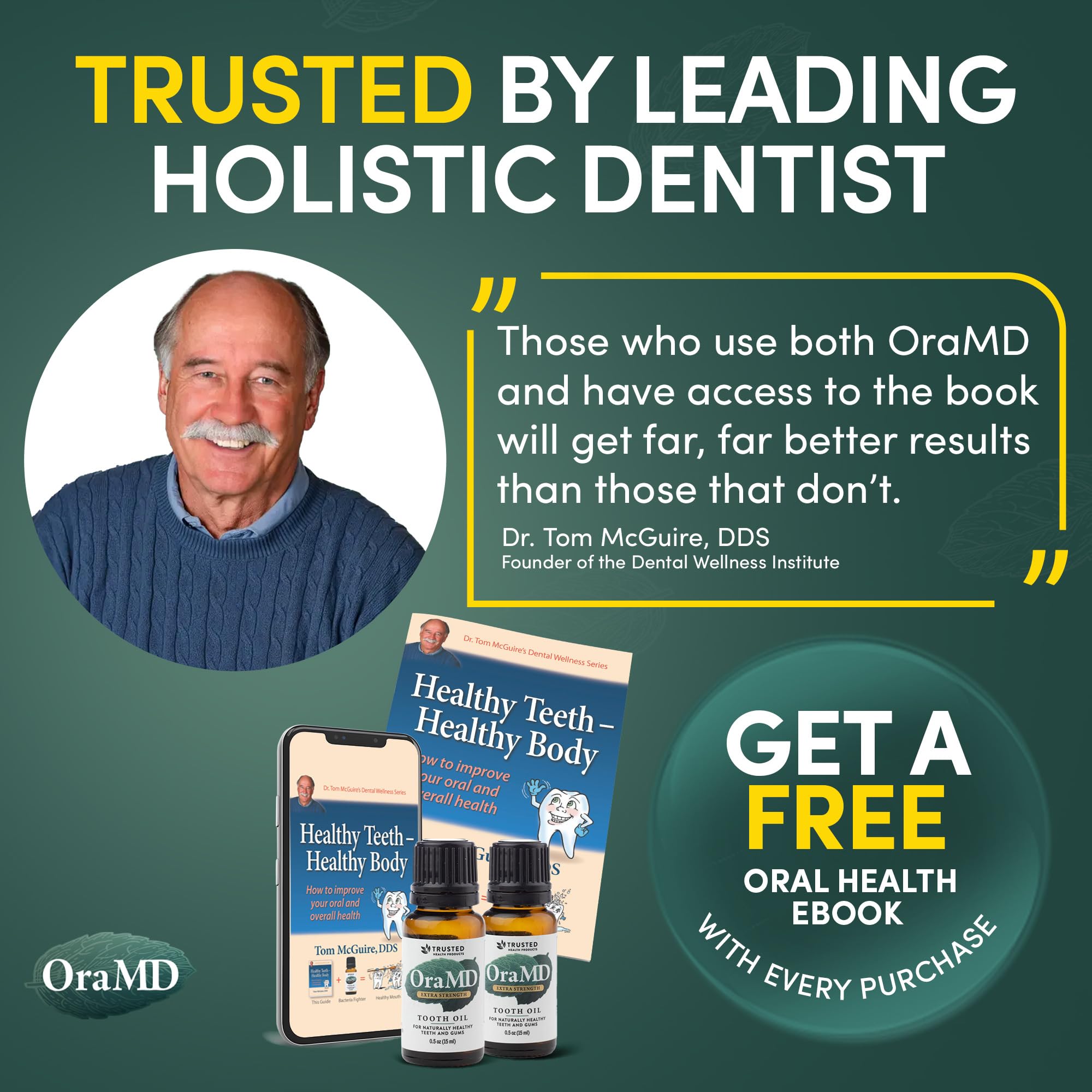 Two-pack OraMD Tooth Oil bottles for home or travel