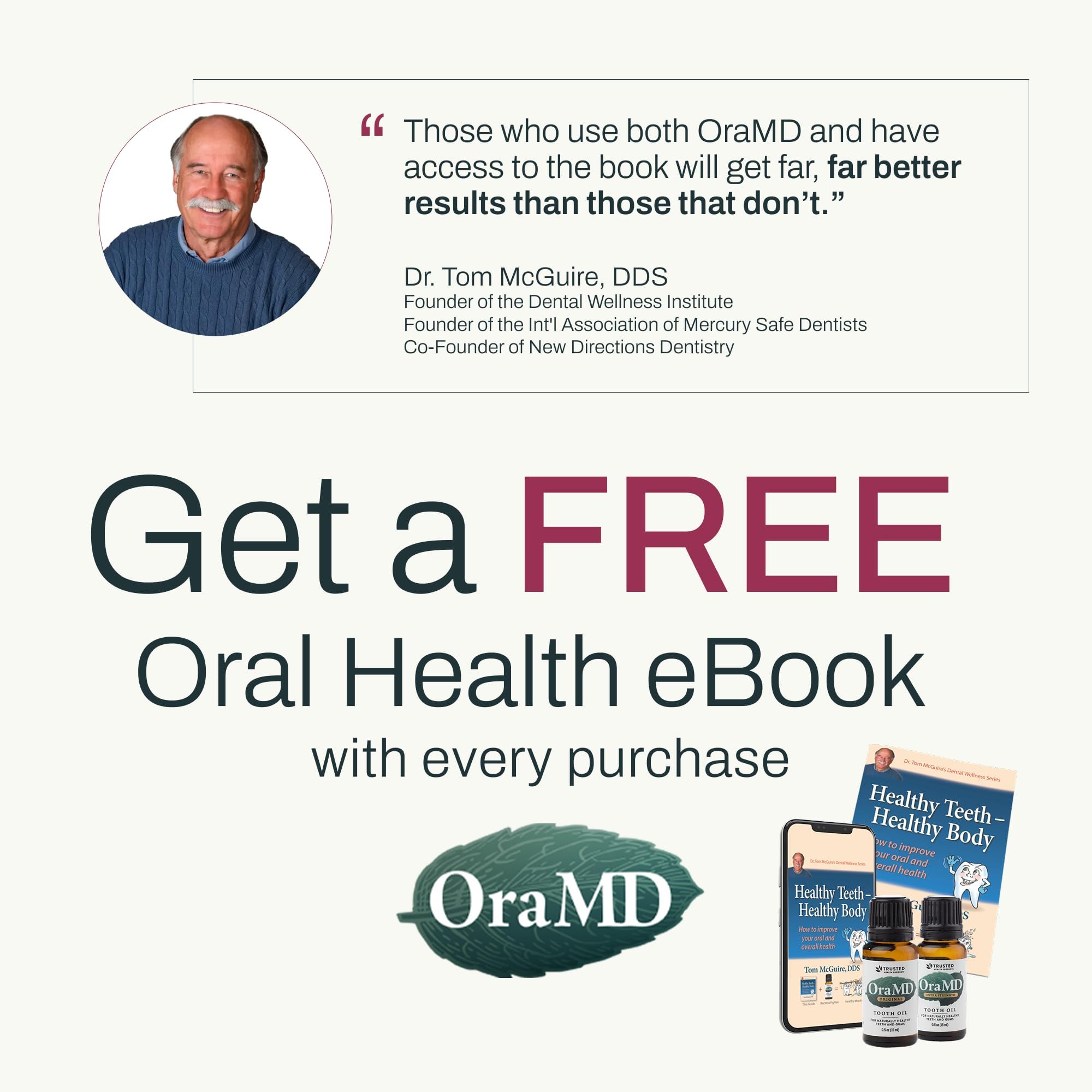 OraMD 4-in-1 Original Strength Tooth Oil bottle back label