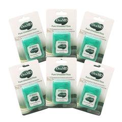 OraMD Pure Unwaxed Dental Floss, 54.6 Yards, 6-pack