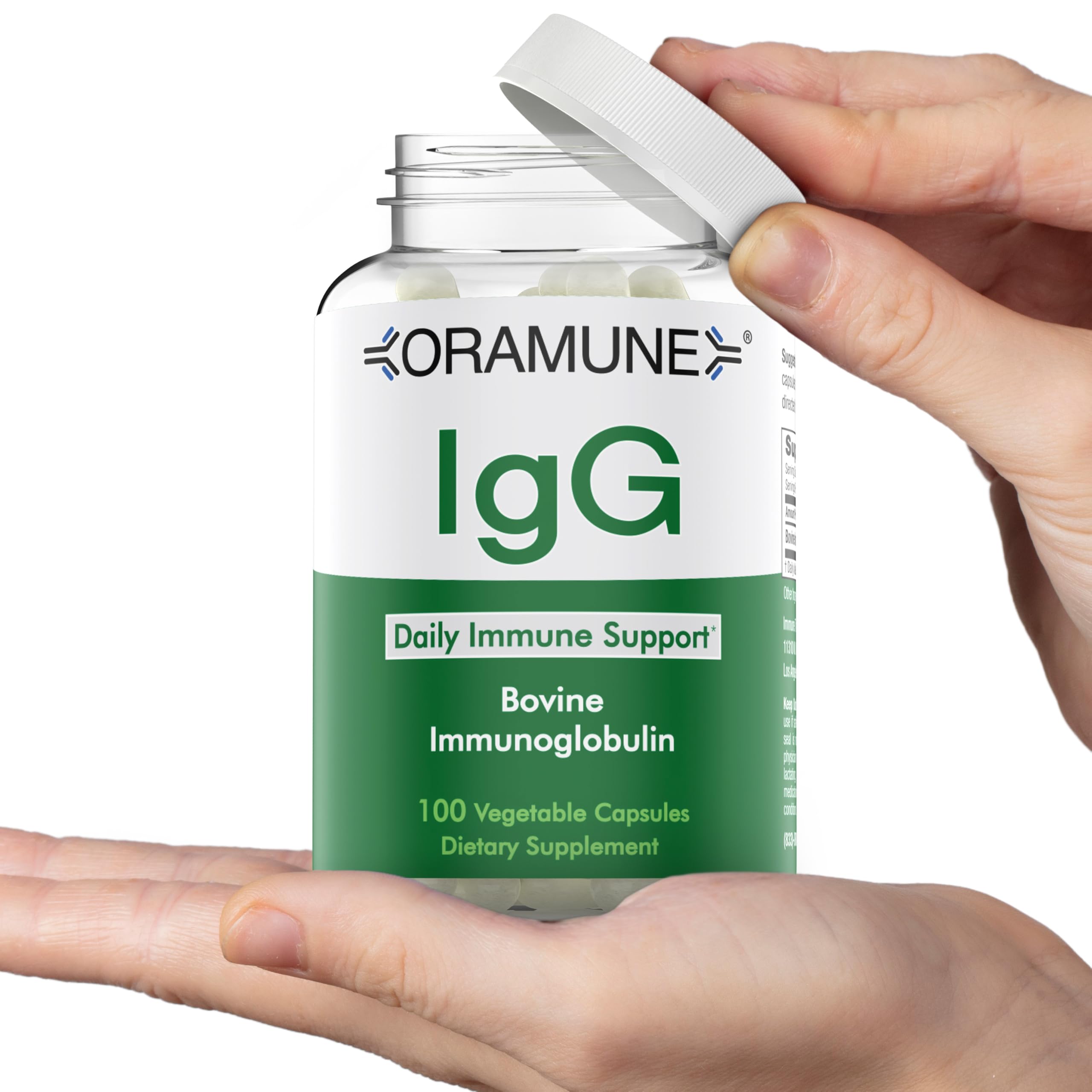 Oramune product packaging and bottle on a clean background