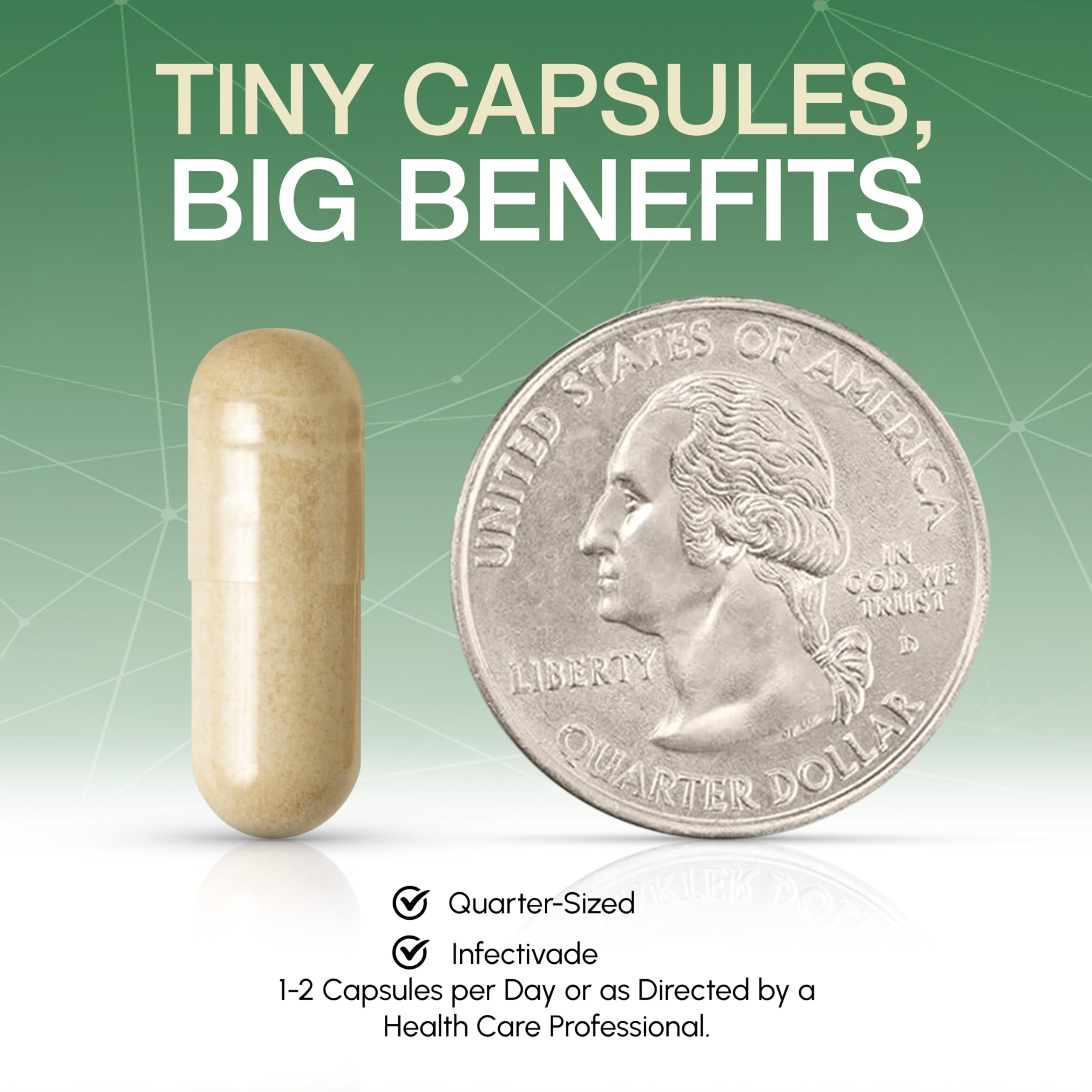 Healthy adult taking Oramune supplement with a balanced meal