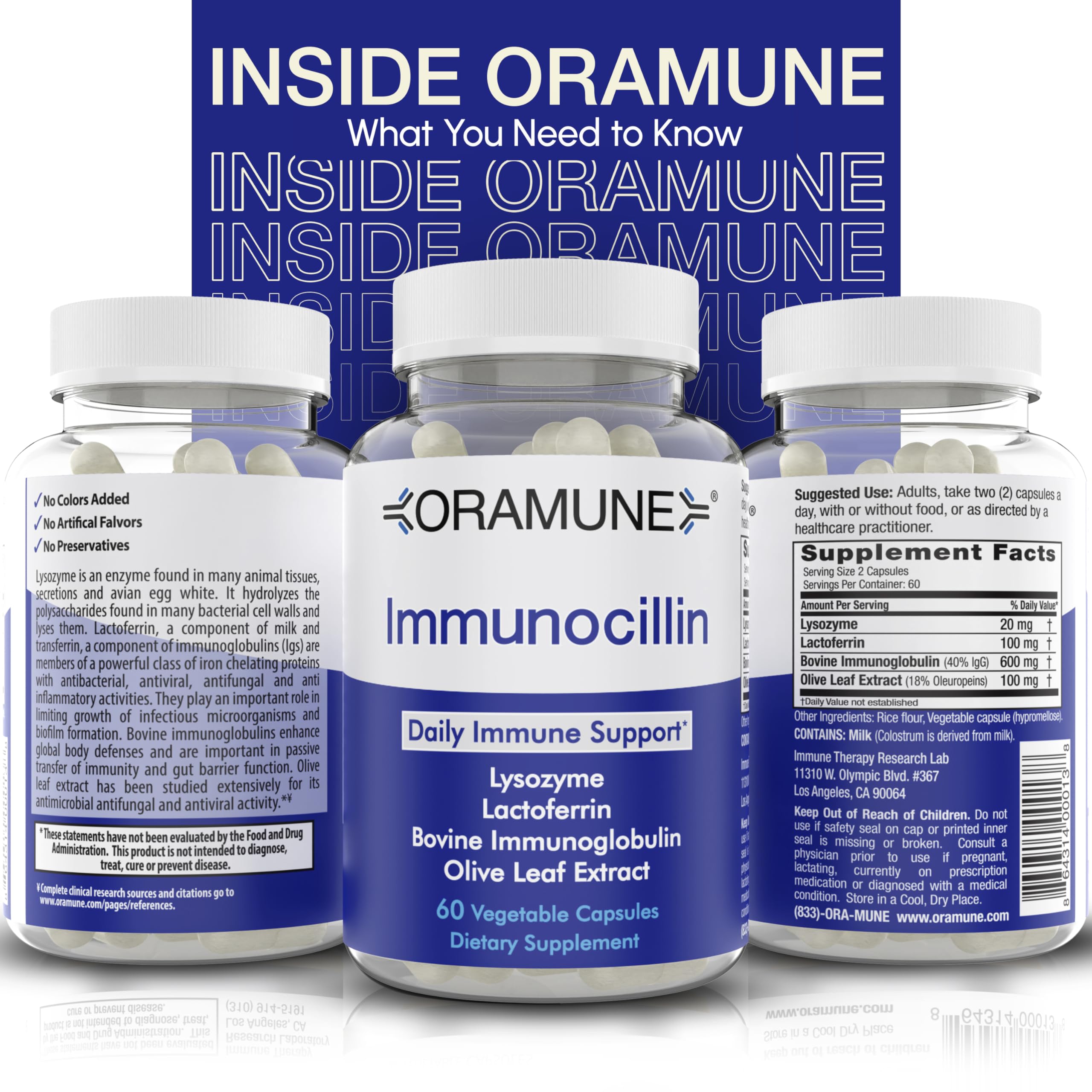 Oramune packaging and product box