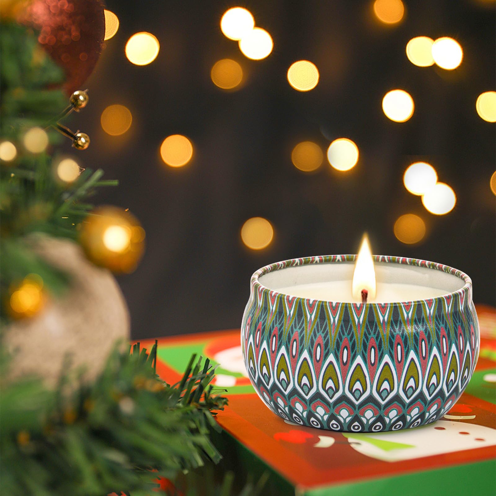 Orange blossom scented candle jar