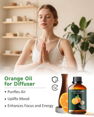 Diffuser with orange essential oil for uplifting aroma