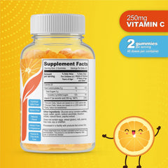Orange-flavored vegan pectin gummies for kids, non-GMO and gluten-free