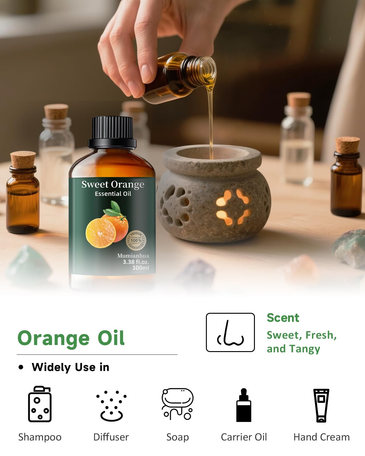 DIY candles and soaps using orange essential oil