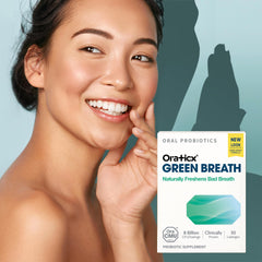 Mint breath concept visual with OraTicx branding