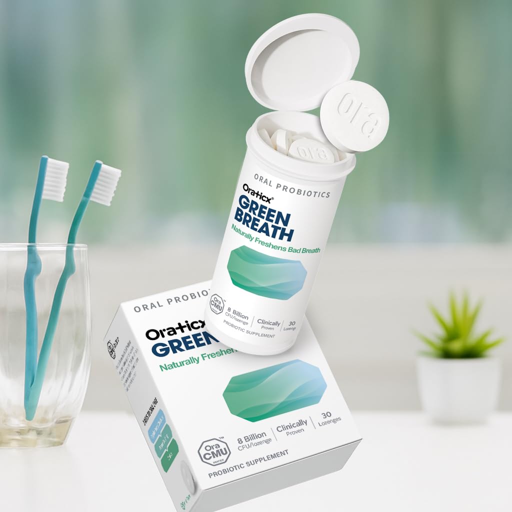 Graphic icon of a healthy mouth and fresh breath