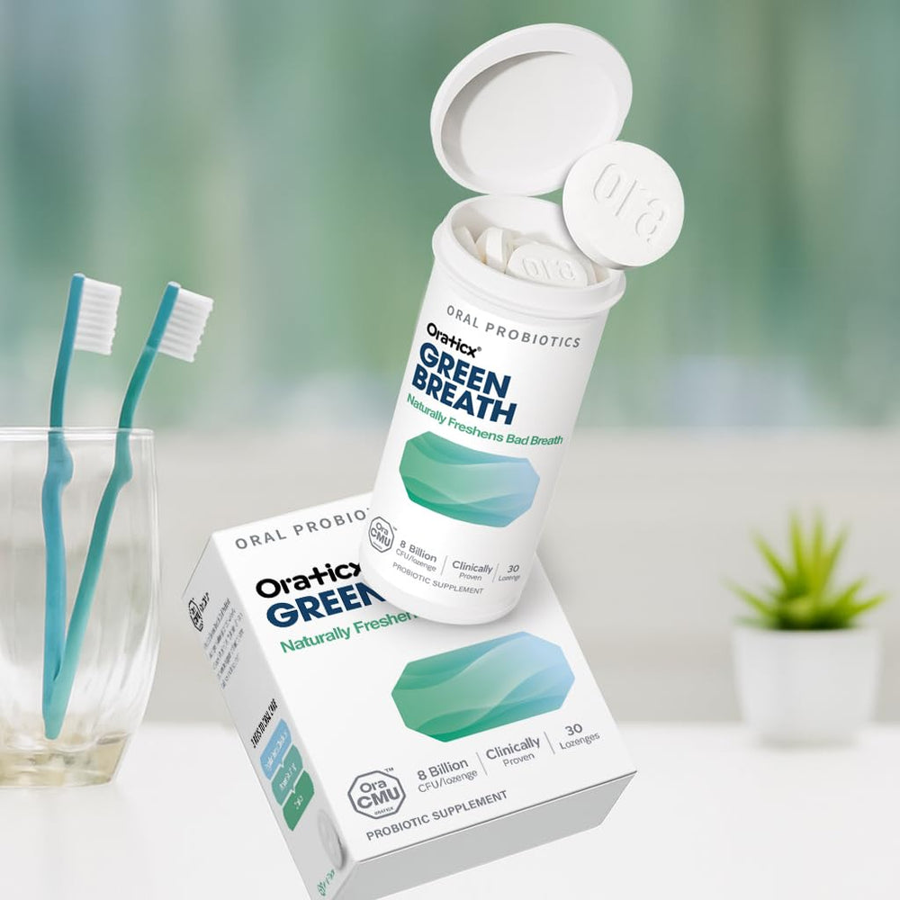Graphic icon of a healthy mouth and fresh breath
