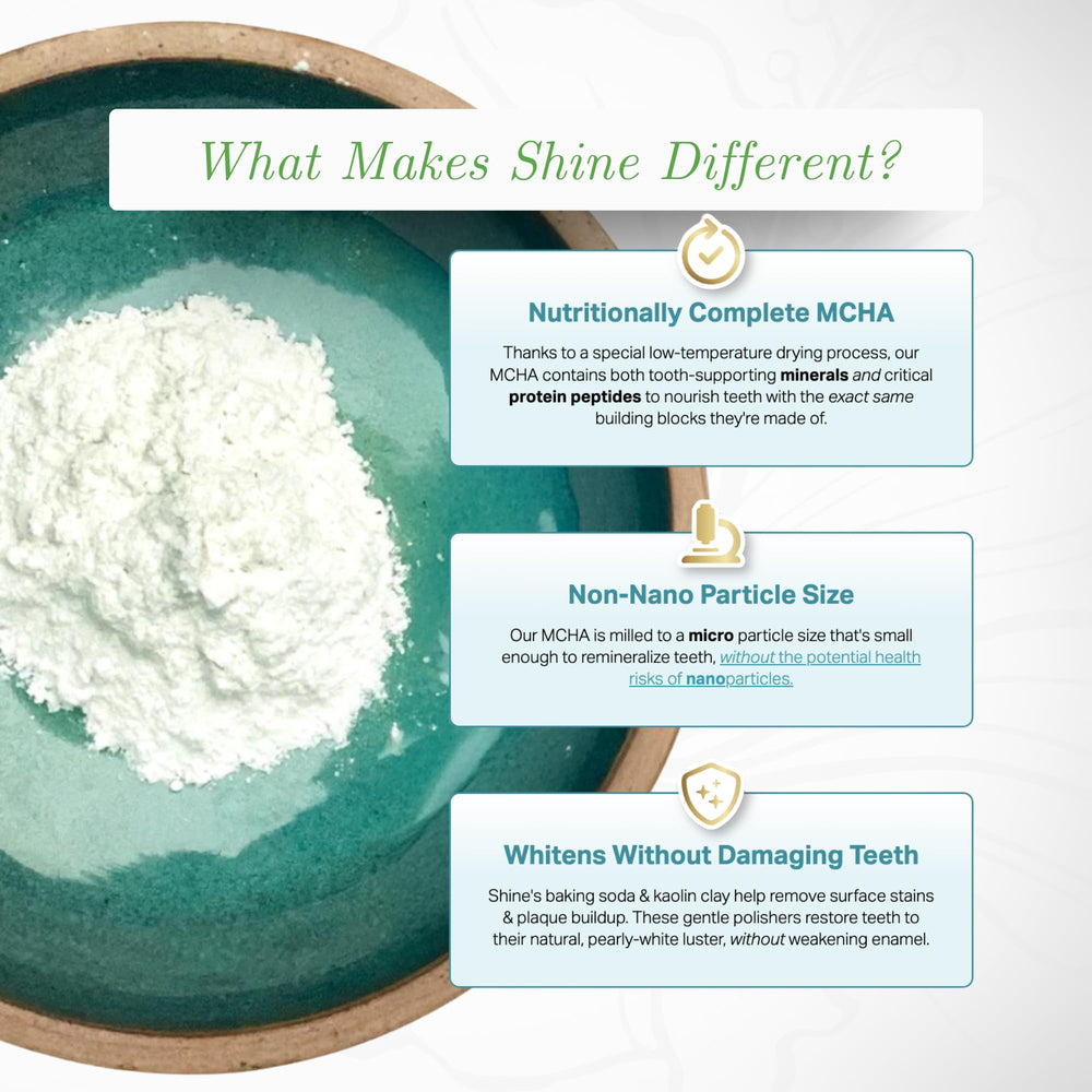 Mint-flavor Shine Tooth Powder