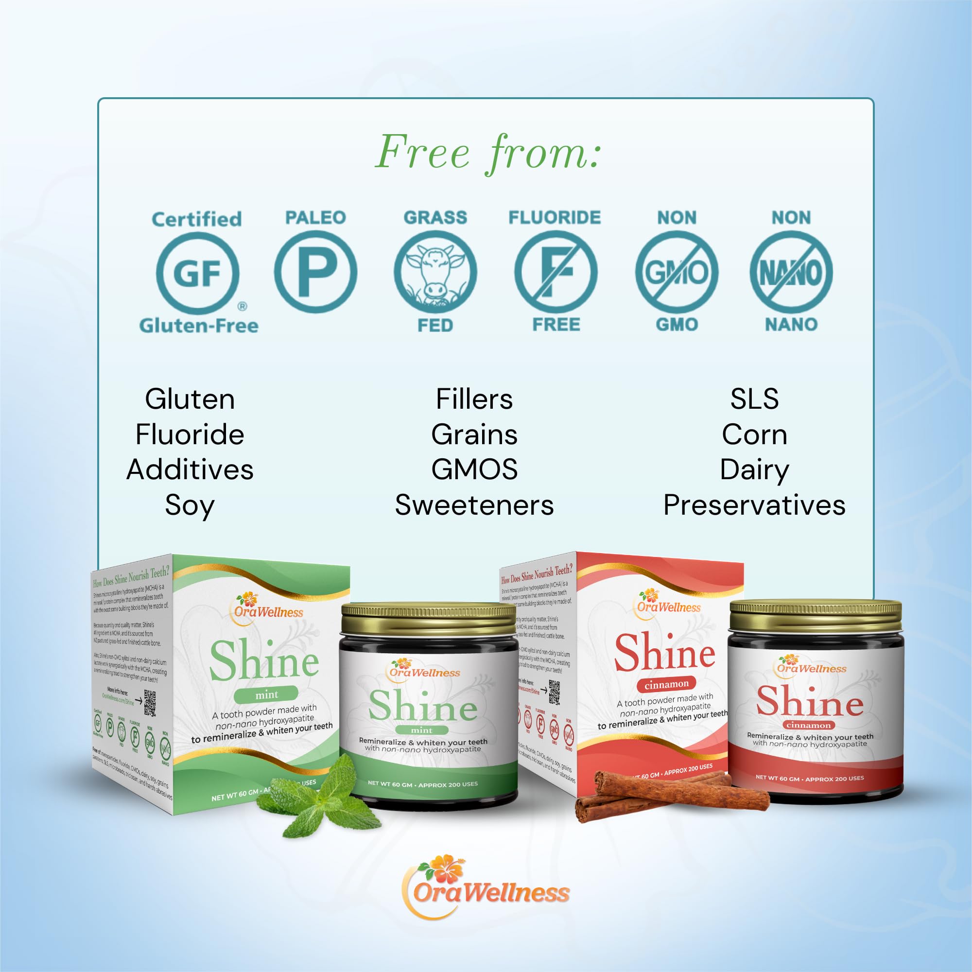 Whitening and stain removal demonstration with Shine Powder