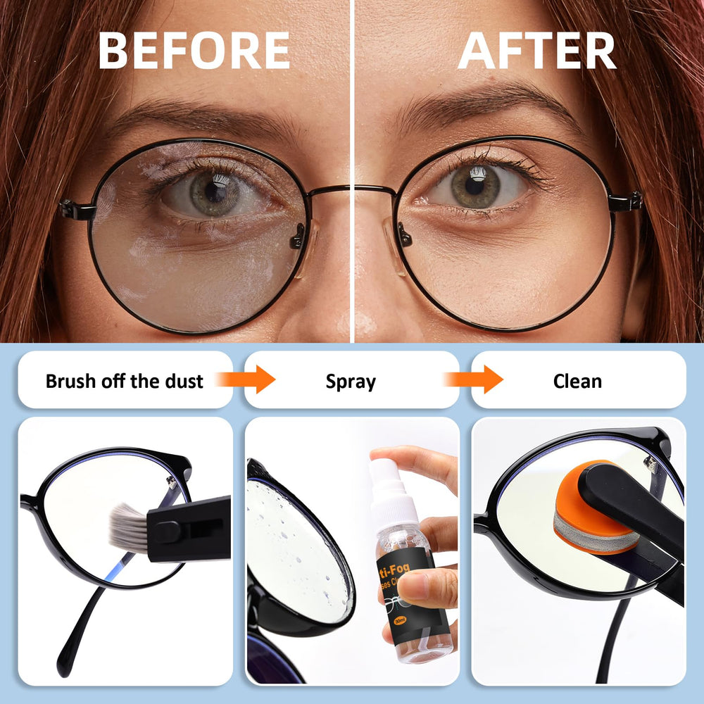 High-density soft brush for lens cleaning