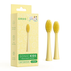 Ordo Squishmallows 2 replacement brush heads for the battery-powered kids toothbrush - close-up of bristles
