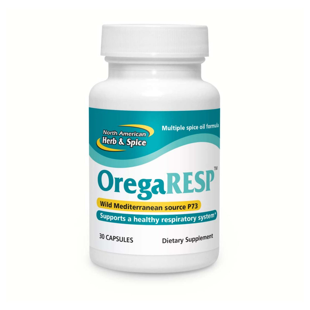 OregaRESP 30 capsules bottle front label