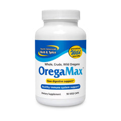 OregaMax bottle with label showing 90 capsules