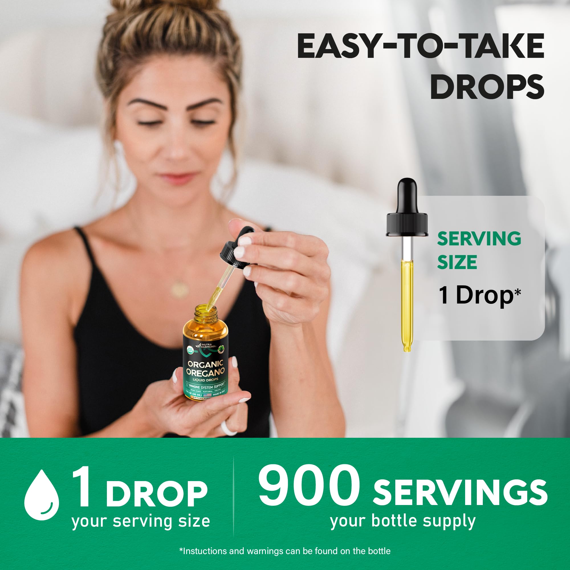 Oregano oil drops for digestive support
