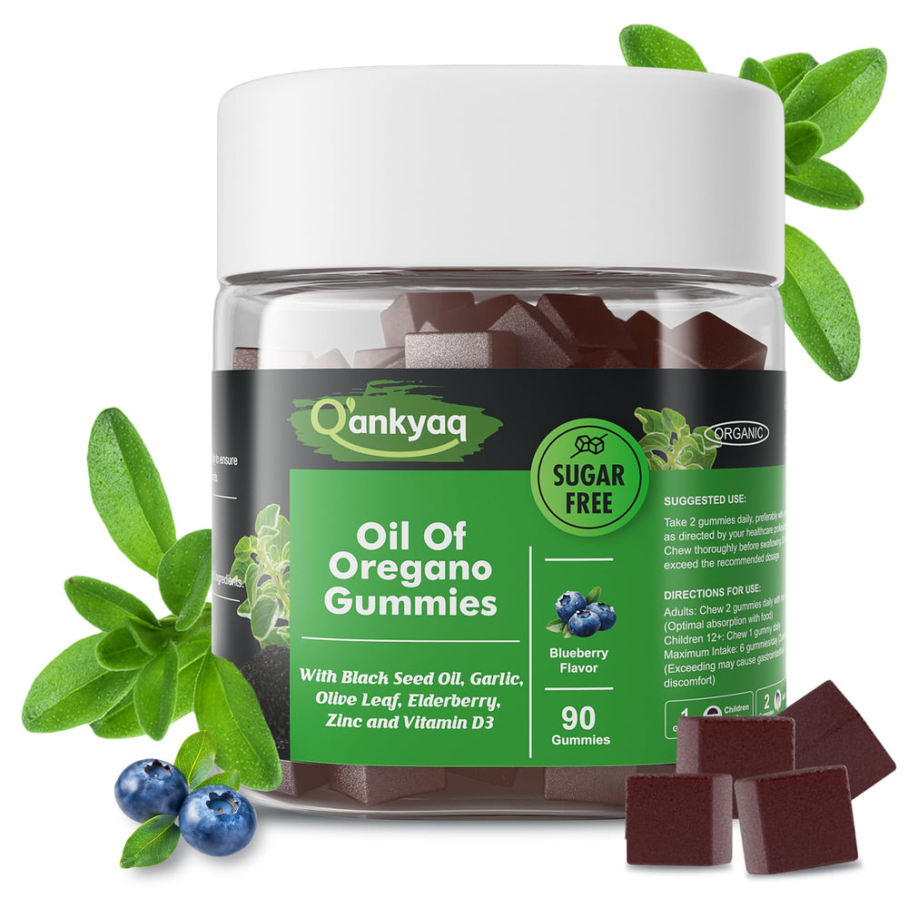 Front label of Oregano Oil Gummies 6-in-1 Immune Support