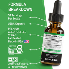 USDA Organic and Non-GMO vegan certification icons