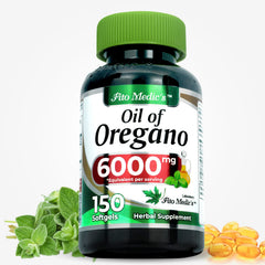 Oregano oil softgels with high absorption 6000 mg equivalent, 65:1 extract