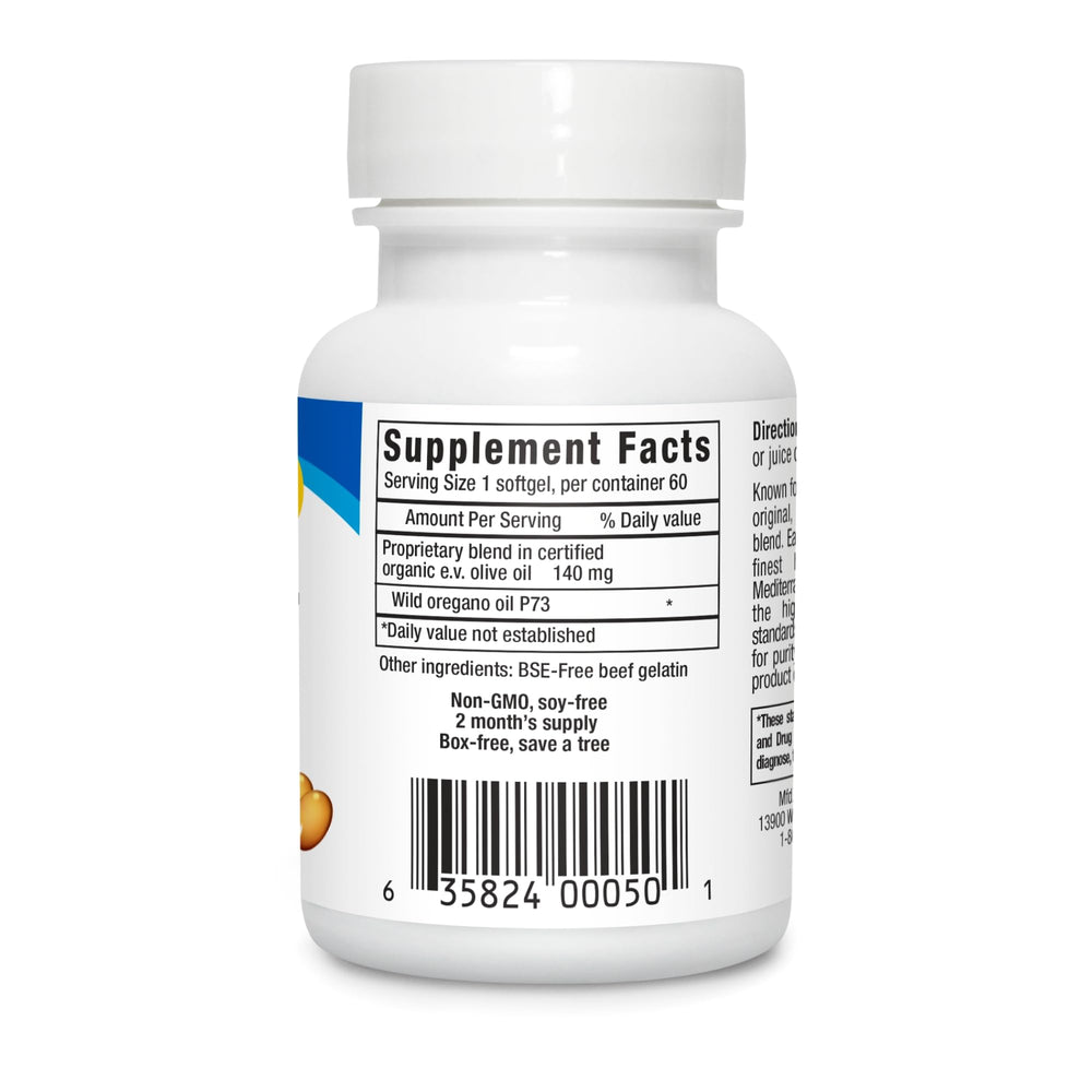 Organic ingredients in Oreganol P73 Gel-Capsules