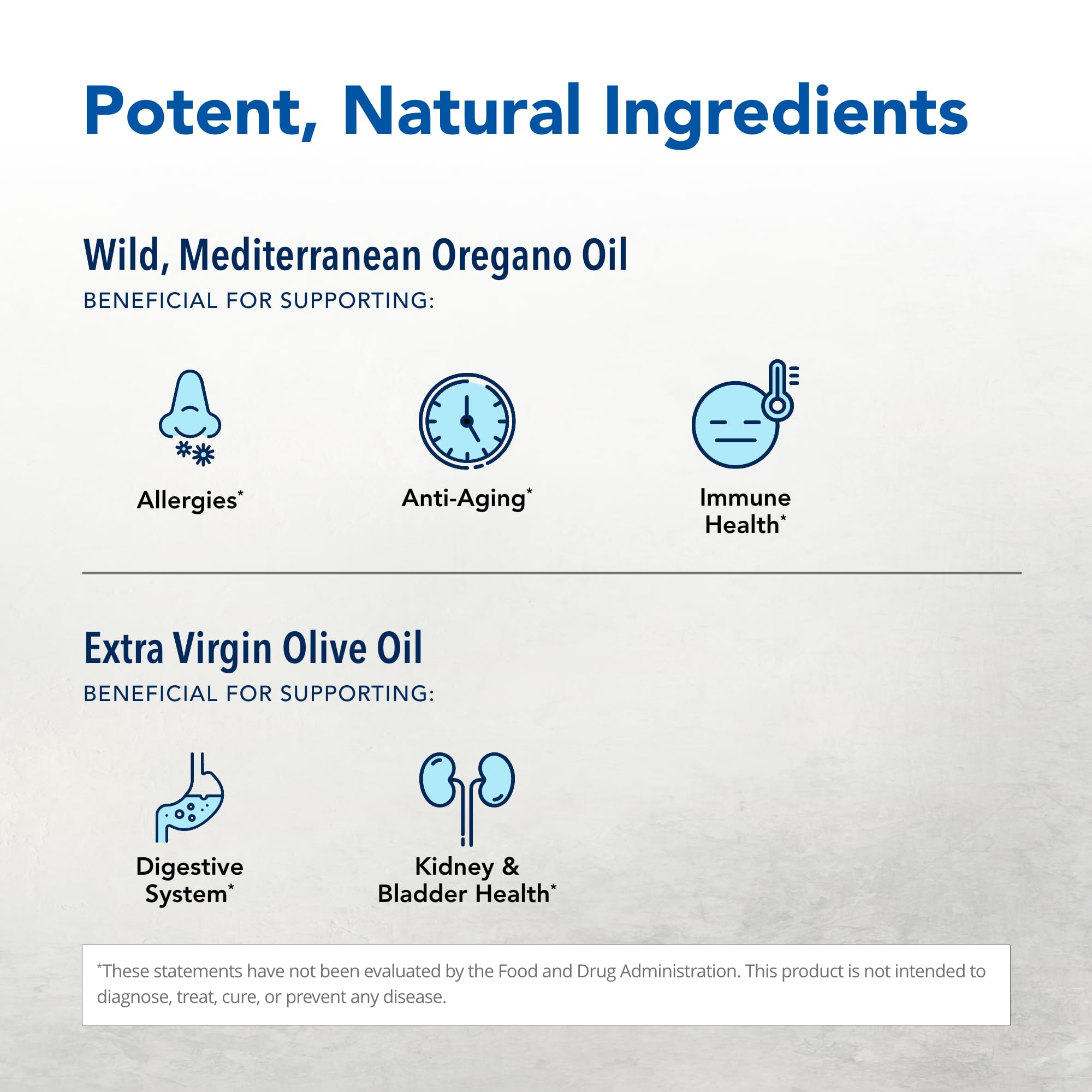 Full ingredient list: Wild Mediterranean Oreganol P73 and organic extra virgin olive oil