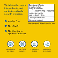 Oreganol P73 ingredients list: wild oregano oil and olive oil
