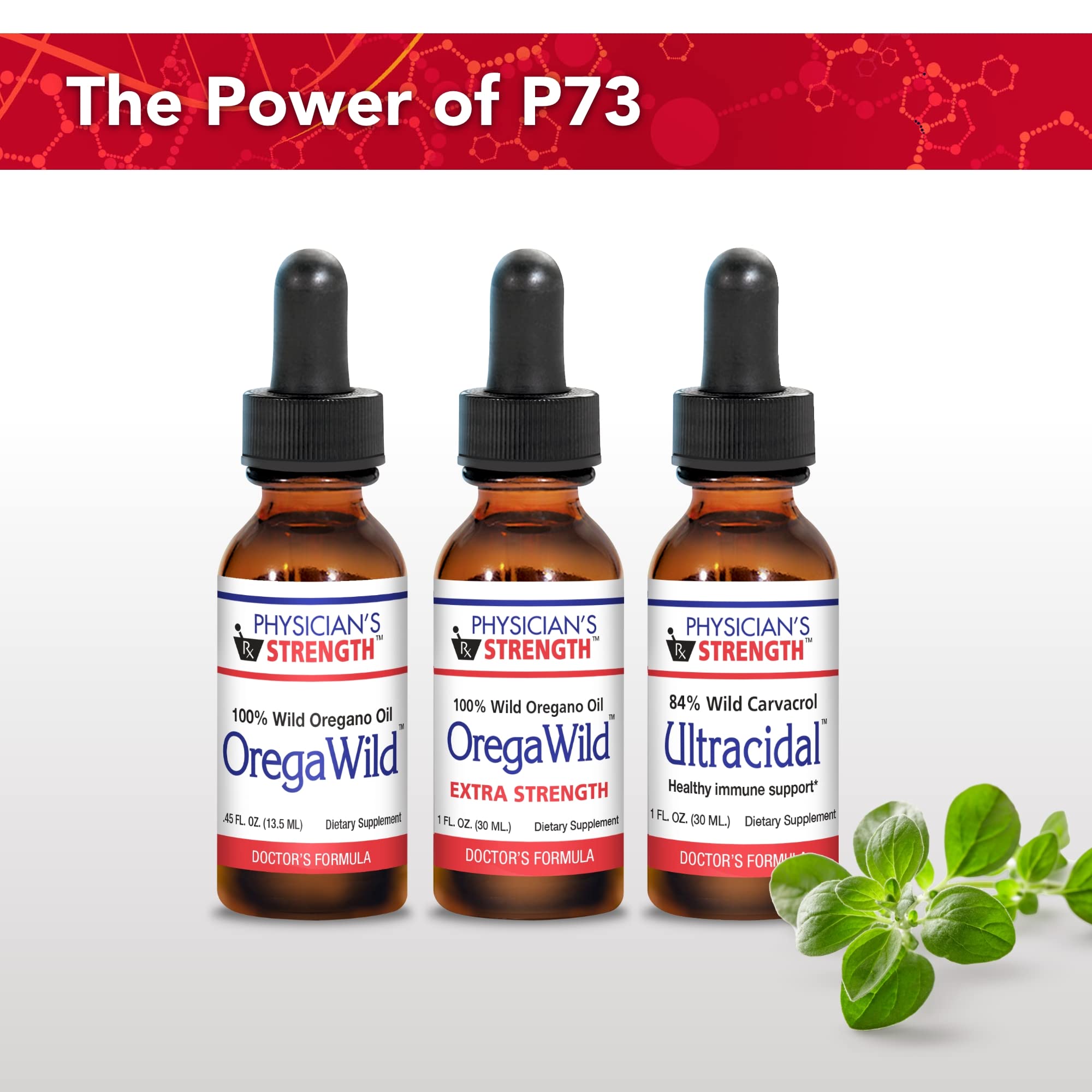 Two drops of OregaWild oregano oil being used