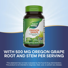 Oregon Grape root, rhizome and stem ingredients