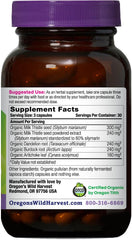 Organic ingredients: milk thistle, burdock, artichoke, dandelion